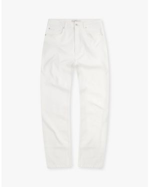 Vingt Quatre Denim Vingt Quatre Slim Fit Chalk Garment Dye Jeans - White