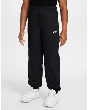 Nike Solid Patterned Track Woven Trousers - Black