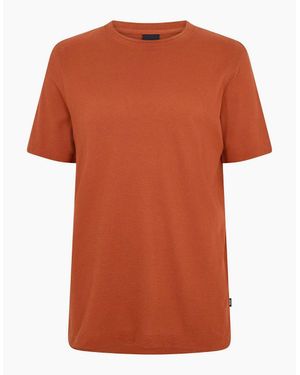 BOSS Tiburt Bubble Structure Cotton T-Shirt - Orange