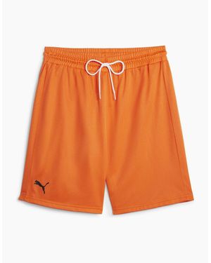 PUMA Hoops Team Practice Basketball Shorts - Orange