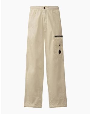 C.P. Company Microreps Boxy Lens Cargo Trousers - Natural