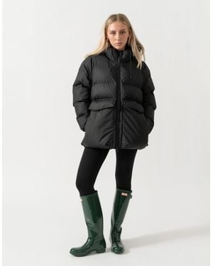 Rains Alta A-Line Puffer Jacket - Black