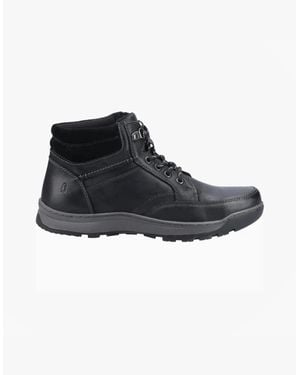 Hush Puppies Grover Waxy Nubuck Ankle Boots - Black