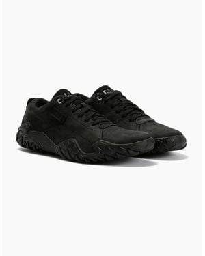 Caterpillar Gridlock Lo Tumbled Nubuck Lace-Up Shoes - Black
