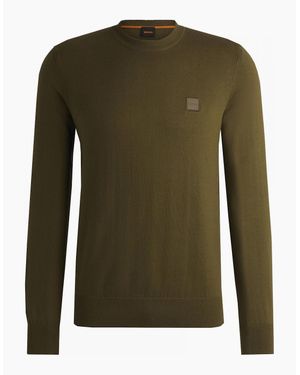 BOSS Khaki Kanovano Knit - Green