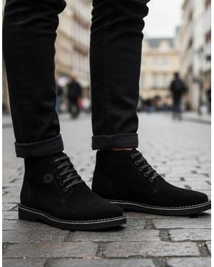 Popps Ranger Desert Boots - Black