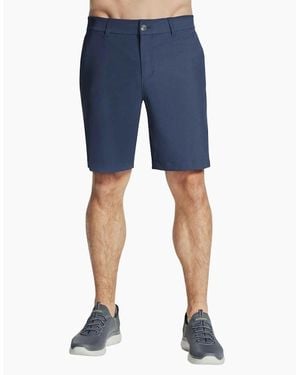 Skechers Premium Everywhere 9 Inch Polyester Knee-Length Shorts - Blue