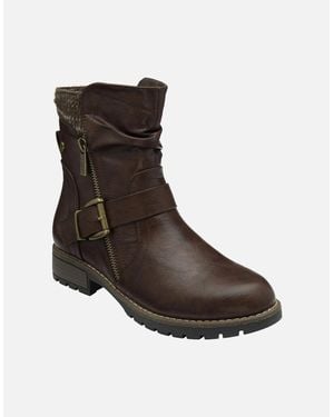 Lotus Jemma Biker Boots - Brown