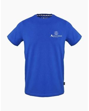 Aquascutum Regular Fit Crew Neck Short Sleeve T-Shirt - Blue