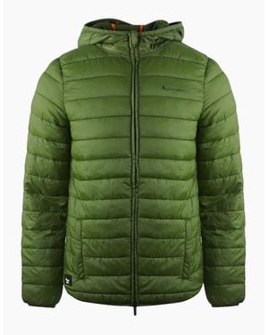 Aquascutum London Logo Army Active Hoodie Jacket - Green