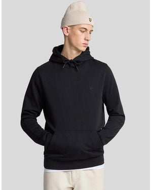 Lyle & Scott Superfine Cotton Loopback Hoodie - Blue