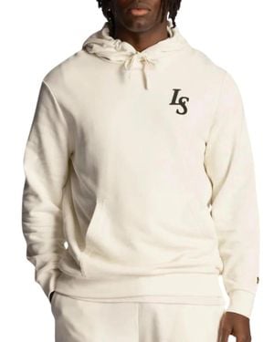 Lyle & Scott Lyle & Scott Club Emblem Chalk Hoodie - Natural