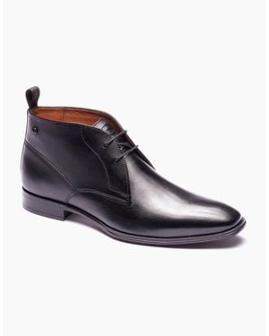 Base London London Archer Leather Ankle Boots - Blue