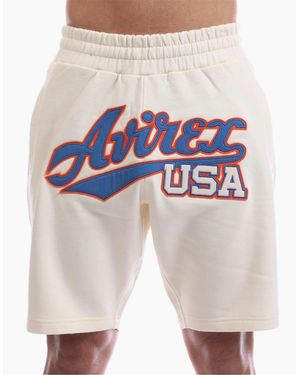 Avirex Haven Sweat Shorts With Elasticated Waistband - Blue