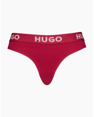 BOSS Sporty Logo Thong, Burgundy - Red