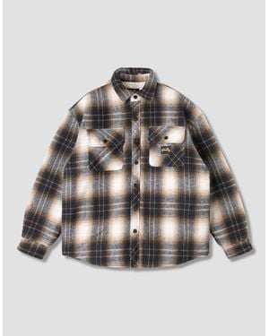 Stan Ray Quilted Plaid Overshirt - Grey