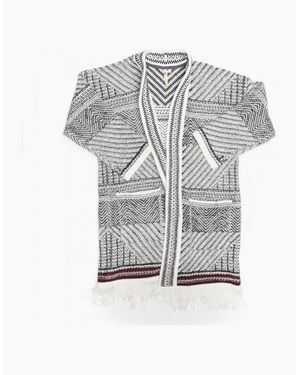 White Stuff Tribe Pattern Cardi Aw17 - Grey