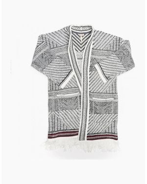 White Stuff Tribe Pattern Cardi Aw17 - Grey