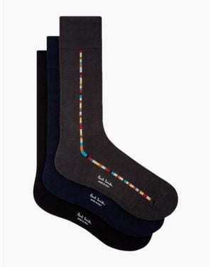 Paul Smith Vittore 3 Pack Socks 1A Mix - Black
