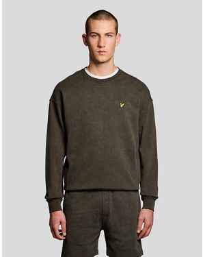 Lyle & Scott Heavy Wash Cotton Sweatshirt - Green