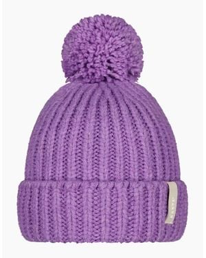 Barts Joansy Curffed Pom Pom Bobble Hat - Purple