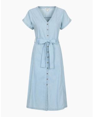 Mountain Warehouse Ladies Tulum Denim Tie Belt Dress - Blue
