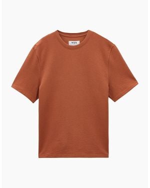 Wax London Dean Jolt Slub T-Shirt - Brown