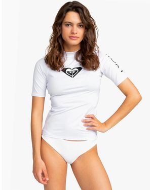 Roxy Whole Hearted Upf 50 Short Sleeve Rash Vest - White