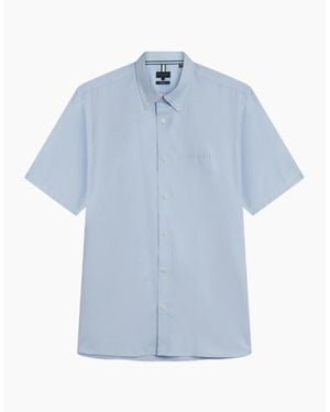 Ted Baker Alyth Regular Branded Oxford Shirt - Blue