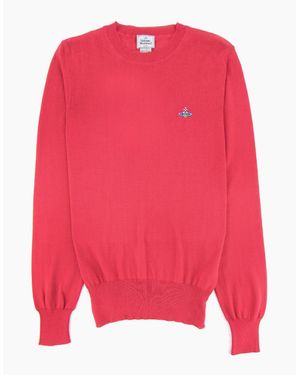 Vivienne Westwood Orb Logo Crewneck Knitted Sweatshirt - Pink