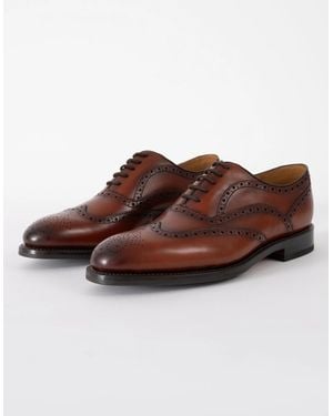 Oliver Sweeney Hunstanton Hand Antiqued Calf Leather Oxford Shoes - Brown