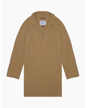 Aquascutum Active Stretch Caban Trench Coat Khaki Jacket - Natural