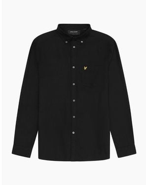Lyle & Scott Lyle & Scott Big & Tall Button Down Long Sleeve Shirt - Black