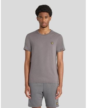 Lyle & Scott Sports Jacquard Tape T-Shirt - Grey