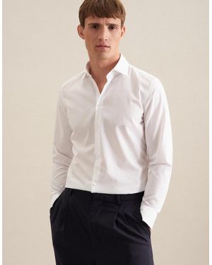 Seidensticker Shaped Fit No Iron Kent Collar Business Shirt - White