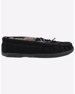 Hush Puppies Ace Slip On Memory Foam Slippers - Black
