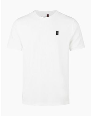 Luke 1977 Keswick Rib Detail Crew Neck T Shirt - White