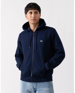 Lacoste Fleece Full-Zip Hoodie - Blue