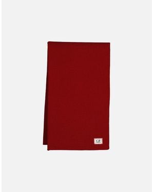 C.P. Company Re-Wool Knit Scarf - Red