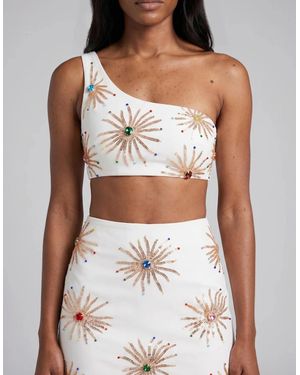 Oceanus Callie Co-Ord Top - White