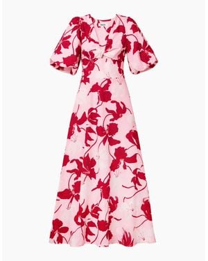 Ro&zo Petite Mina And Floral Dress - Red