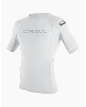 O'neill Sportswear Basic Skins Short Sleeve Rash Guard - White