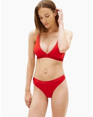Tommy Hilfiger Repeat Logo Thong, Fireworks - Red