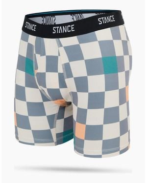 Stance Chef Check Brief Boxer Shorts - Blue