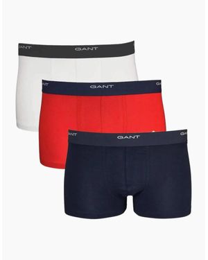 GANT 3-Pack Core Logo Boxer Trunks - Red