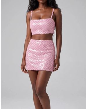 Oceanus Mariposa Co-Ord Skirt - Pink
