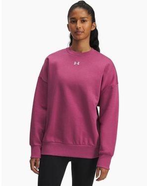 Under Armour Armour Rival Fleece Os Crew Sweatshirt - Purple