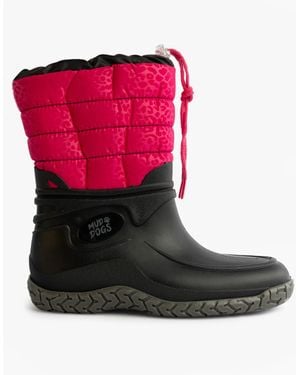 Mud Dogs Nordic Warm Lined Boots/ Leopard - Red