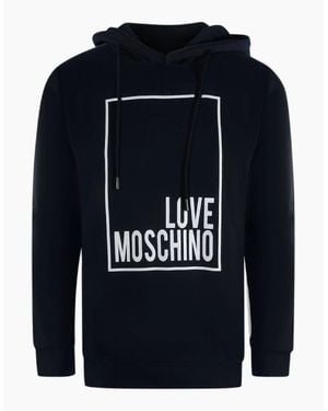 Love Moschino Hoodie Box Logo - Blue