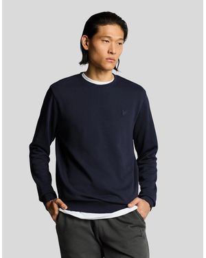 Lyle & Scott Superfine Cotton Crew Neck Sweatshirt - Blue